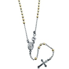 Collana rosario rodiata usato  Sarno