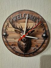 Blechschild uhr welcome gebraucht kaufen  Metten