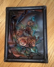 Vintage leather flower for sale  Riverside