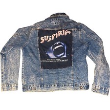 Jaqueta jeans masculina rara Suspiria Argento botão para baixo terror punk média sem etiqueta  comprar usado  Enviando para Brazil