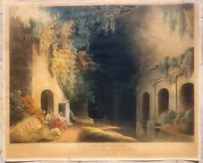 Stampa antica Fonte Ninfa Egeria caffarella appia Roma 1796 acquatinta a colori comprar usado  Enviando para Brazil