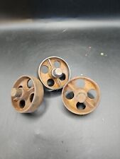 Rodas de rodízio industrial de ferro fundido 3 peças 2" 4 furos 1/2" eixo 5/8 face comprar usado  Enviando para Brazil