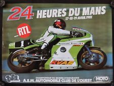 Affiche originale 24 Heures du MANS 1981 moto ACO poster 42 comprar usado  Enviando para Brazil