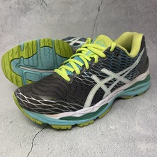 Tênis de corrida Asics Gel Nimbus 18 feminino cinza amarelo tamanho 7 M (B) comprar usado  Enviando para Brazil