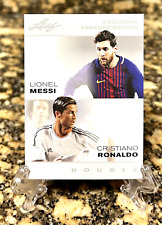 Cartão LIONEL MESSI & CRISTIANO RONALDO 2022 LEAF edição dupla exclusiva Legends, usado comprar usado  Enviando para Brazil