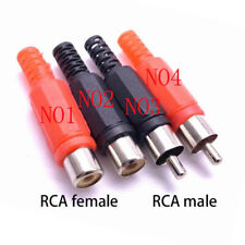 Conector RCA conector adaptador solda áudio vídeo plugue AV FAÇA VOCÊ MESMO macho conector fêmea comprar usado  Enviando para Brazil