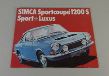 Prospekt broschüre simca gebraucht kaufen  Jever