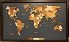 Multilayered wooden map for sale  NORTHWICH