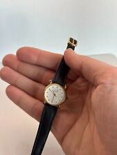 Relógio Feminino Vintage Dunhill - Estojo Dourado, Pulseira de Couro Preto, usado comprar usado  Enviando para Brazil