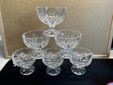 Crystal dessert bowls for sale  BRIDGWATER