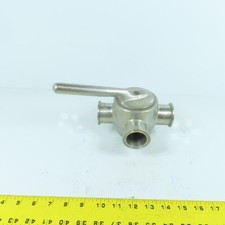 Usado, Válvula desviadora de 3 vias tanque de leite sanitário aço inoxidável 1-1/2" comprar usado  Enviando para Brazil