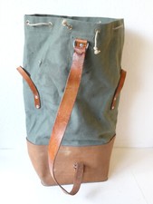 Mochila grande transporte exército suíço militar mar bolsa lona couro 1968 comprar usado  Enviando para Brazil