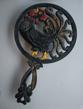 Rebite de galo vintage pintado de ferro fundido 7" com cabo de 4,5" comprar usado  Enviando para Brazil