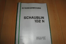 Schaublin 102n betriebsanweisu gebraucht kaufen  Deutschland