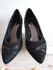 Black satin heeled for sale  LISKEARD