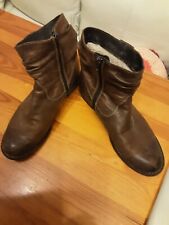 Stiefeletten echtleder braun gebraucht kaufen  Ennigerloh