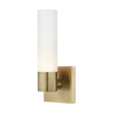 Luminária de vaidade para banheiro com abajur de vidro opala em latão para decoração moderna elegante, usado comprar usado  Enviando para Brazil