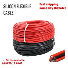 Cabo de fio de silicone macio flexível 4/6/8/10/12 AWG vermelho e preto vendedor do Reino Unido comprar usado  Enviando para Brazil