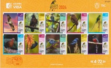 Colombia Colombia 2024 Mi. 3849-58 KB ** MNH Festival de Aves 2024 Aves Aves segunda mano  Embacar hacia Mexico
