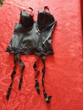 Basque black satin for sale  TROWBRIDGE