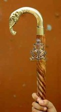 Usado, Alça bengala de bronze vitoriana madeira estilo vintage cabeça de presente antiga comprar usado  Enviando para Brazil