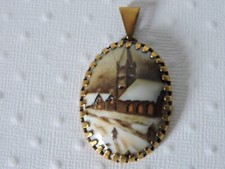 Pendentif ancien porcelaine d'occasion  Toulouse-