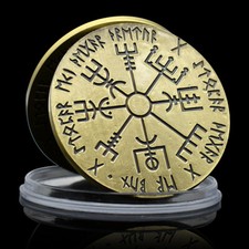 Moeda de bronze bússola viking medalha da sorte guiada caminho certo desafio moeda lembrança comprar usado  Enviando para Brazil