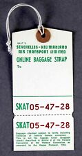 SESZELE-KILIMANDŻARO AIR TRANSPORT LTD VINTAGE ETYKIETA BAGAŻOWA 1 na sprzedaż  Wysyłka do Poland