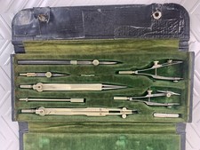 DE COLECCIÓN EUGENE DIETZGEN ESTUCHE DIBUJO INSTRUMENTOS CONJUNTO BRÚJULA ALEMANIA segunda mano  Embacar hacia Mexico