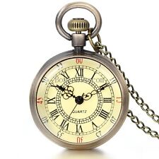 Novo Tom De Bronze Antiguidade Vintage Pingente De Bolso Colar De Corrente relógio quartzo presente comprar usado  Enviando para Brazil