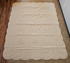 Cobertor de sobreposição de crochê vintage colcha cor esbranquiçada 85x65 flor floco de neve comprar usado  Enviando para Brazil