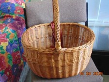 vintage wicker shopping basket for sale vintage wicker shopping basket for sale SWINDON