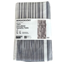 Funda nórdica y funda de almohada doble blanca y gris IKEA BERGKORSORT segunda mano  Embacar hacia Mexico
