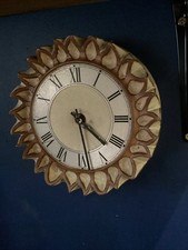 Retro sunburst clock for sale  CLECKHEATON