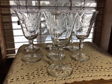 7 taças de cristal corte extravagante design floral e vegetal 6 3/4” aro alargado comprar usado  Enviando para Brazil