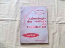 Technologie métiers habilleme d'occasion  Saint-Laurent-de-la-Cabrerisse