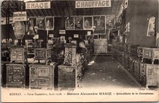 Cartão postal vintage Bernay França 1928 exposição Charentonne loja de ferragens fogões comprar usado  Enviando para Brazil