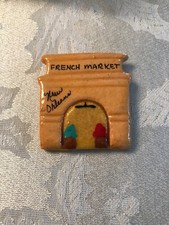 Ímã de geladeira lembrança cerâmica mercado francês New Orleans Louisiana comprar usado  Enviando para Brazil
