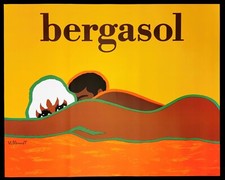 Bergasol poster manifesto usato  Torino