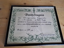 Besitzzeugnis schützenabzeich gebraucht kaufen  Iserlohn