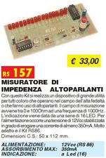 Rs157 misuratore impedenza usato  Italia