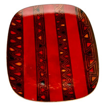 Usado, LINDA PLACA MCM MIGUEL PINEDA COBRE ESMALTADO VERMELHO/VERMELHO ESCURO 8,5", c1970 g comprar usado  Enviando para Brazil