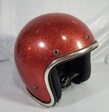 Capacete de motocicleta Arthur Fulmer af 40 vintage vermelho metálico laranja tamanho pequeno comprar usado  Enviando para Brazil