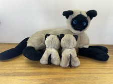 Pelúcia DAKIN 1982 Nature Babies Mama + 2 gatinhos de amamentação gatos siameses mãe comprar usado  Enviando para Brazil