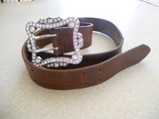 Leather belt chestnut for sale  CASTLEDERG