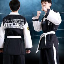 Korea Taekwondo Uniform V-Neck Dobok White Uniforms Tae Kwon Do MMA Martial Arts comprar usado  Enviando para Brazil