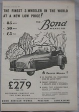 1957 bond minicar for sale  DARWEN