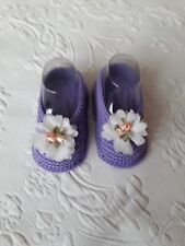 Selbstgestrickte babyschuhe 12 gebraucht kaufen  Lahr