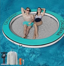 Anel flutuante redondo inflável rede de água resistente flutua rio jangada lago comprar usado  Enviando para Brazil