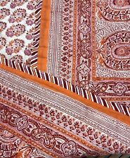 Mini Colcha - Laranja Paisley Floral Escolha Costurada 100% Algodão Bloco Estampa Índia comprar usado  Enviando para Brazil